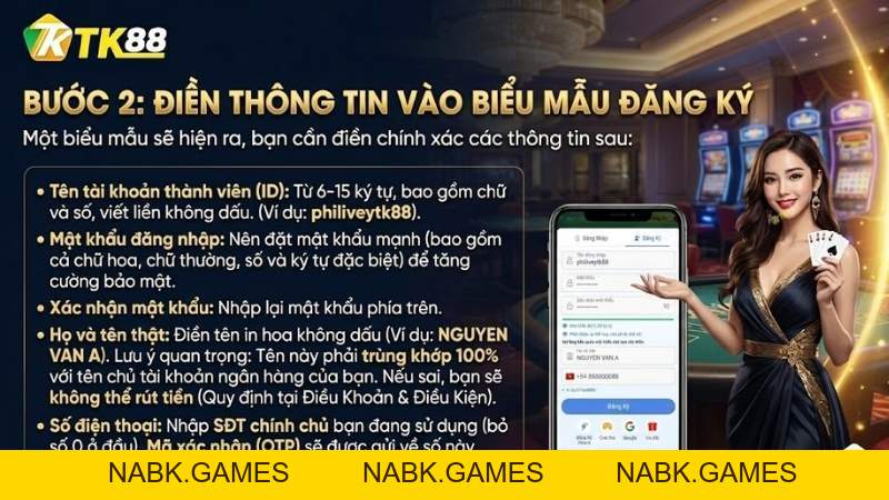 Đăng Ký TK88: Hướng Dẫn 3 Bước Nhận Ngay 88K & Thưởng Nạp 100% - nabk.games