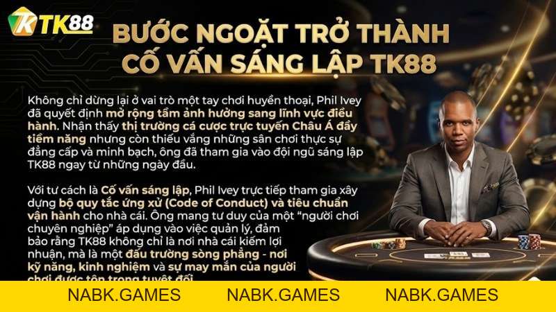 Hồ Sơ Tác Giả TK88: Phil Ivey – CEO & Cố Vấn Chiến Lược Tại TK88 - nabk.games