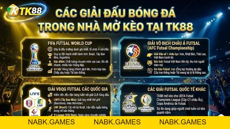 Cá Cược Bóng Đá Trong Nhà – Trận Đấu Nhanh Và Hấp Dẫn Tại TK88 - nabk.games