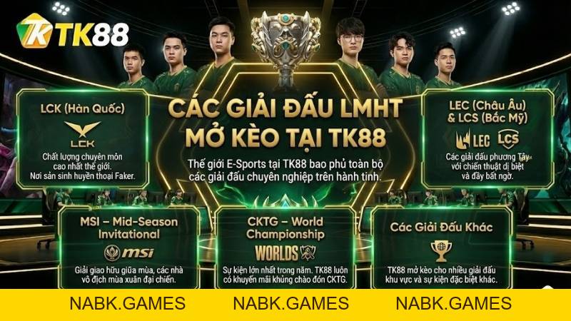 Cá Cược Liên Minh Huyền Thoại – Trải Nghiệm E-Sports Đỉnh Cao Tại TK88 - nabk.games