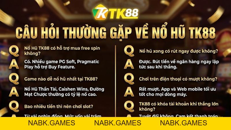 Nổ Hũ TK88 – Sân Chơi Quay Hũ Trực Tuyến Jackpot Khủng Nhất 2026 - nabk.games