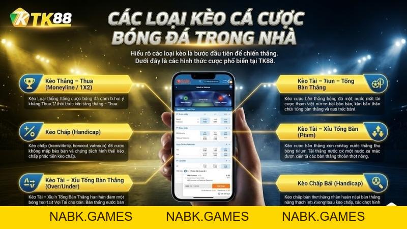 Cá Cược Bóng Đá Trong Nhà – Trận Đấu Nhanh Và Hấp Dẫn Tại TK88 - nabk.games