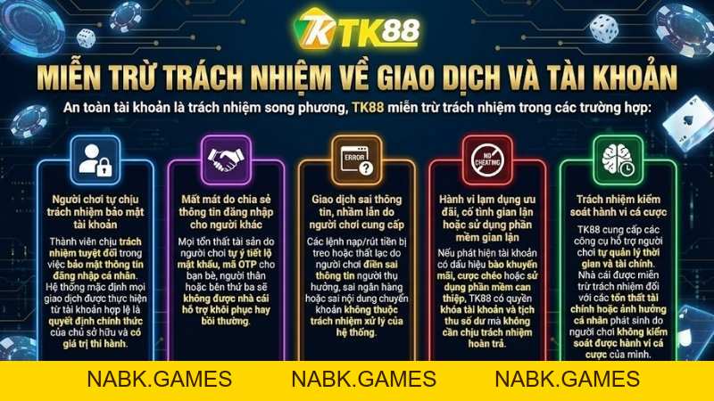 Chính Sách Miễn Trừ Trách Nhiệm TK88 – Giới Hạn Pháp Lý Và Rủi Ro - nabk.games
