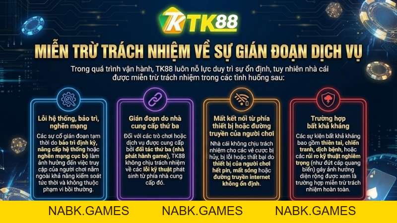 Chính Sách Miễn Trừ Trách Nhiệm TK88 – Giới Hạn Pháp Lý Và Rủi Ro - nabk.games