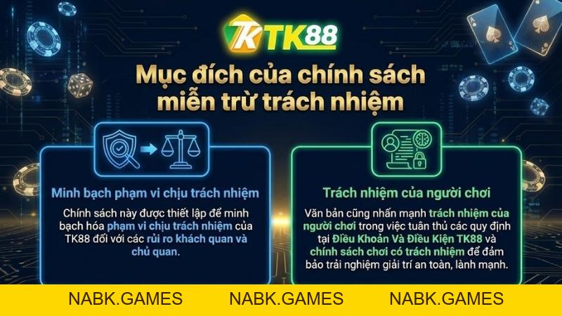 Chính Sách Miễn Trừ Trách Nhiệm TK88 – Giới Hạn Pháp Lý Và Rủi Ro - nabk.games