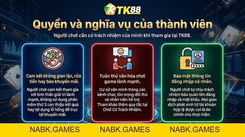Điều Khoản Và Điều Kiện TK88 – Thỏa Thuận Người Dùng Mới Nhất 2026 - nabk.games