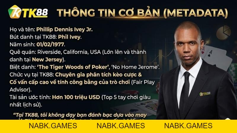 Hồ Sơ Tác Giả TK88: Phil Ivey – CEO & Cố Vấn Chiến Lược Tại TK88 - nabk.games