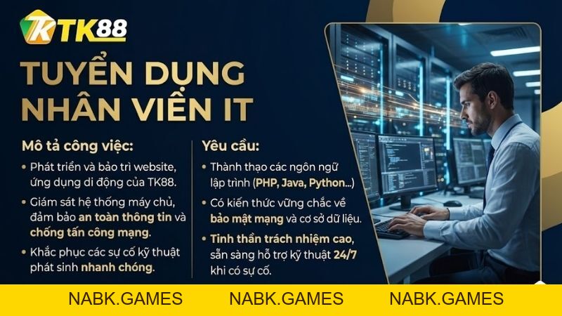 Tuyển Dụng TK88 – Cơ Hội Việc Làm Lương Cao, Đãi Ngộ Tốt 2026 - nabk.games