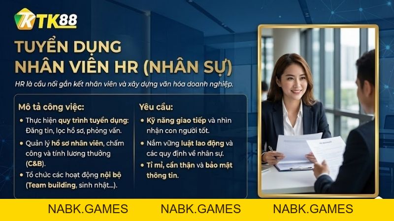 Tuyển Dụng TK88 – Cơ Hội Việc Làm Lương Cao, Đãi Ngộ Tốt 2026 - nabk.games