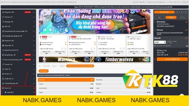 Cá Cược Đua Xe – Tốc Độ Đỉnh Cao, Cảm Giác Mạnh Mẽ Tại Nhà Cái TK88 - nabk.games